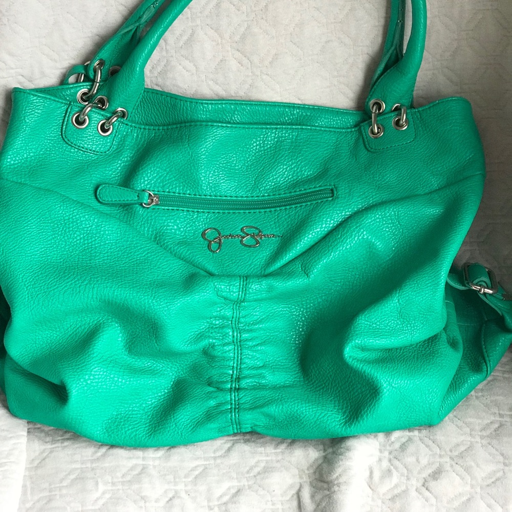 Jessica Simpson beautiful green bag.